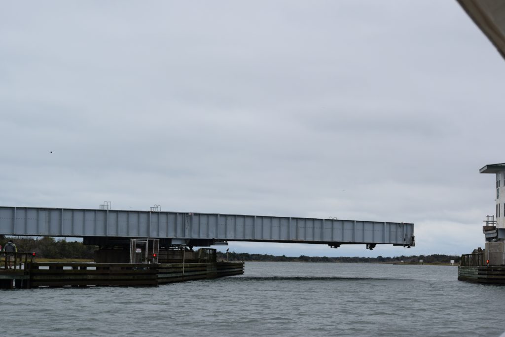 Swing bridge along the way