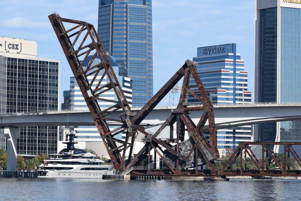 FEC Strauss Bridge...had to call for opening...only 5 ft. tall