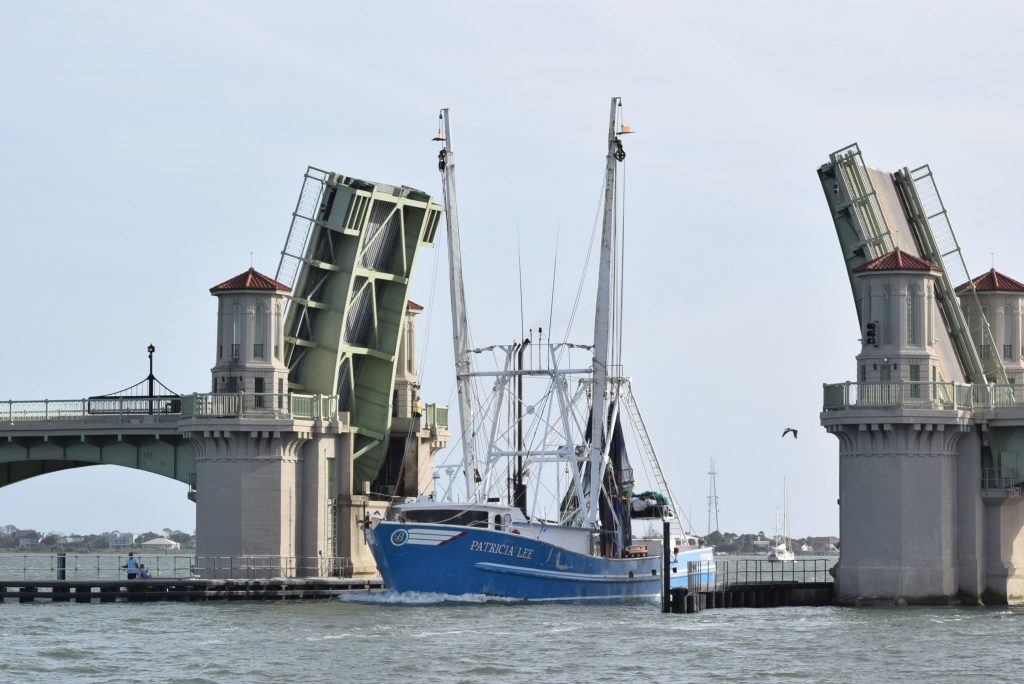 Waiting for shrimper to come through then it's our turn