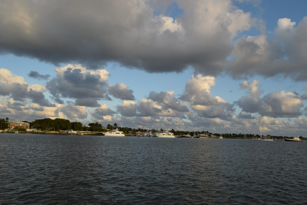 Evening at anchor in Lake Worth