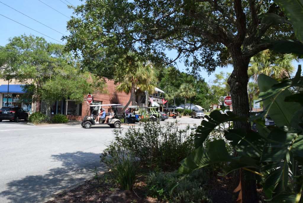 St. Simons downtown area