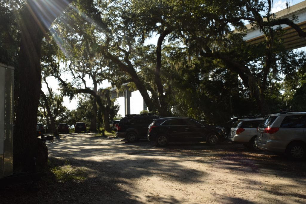 Park under the trees